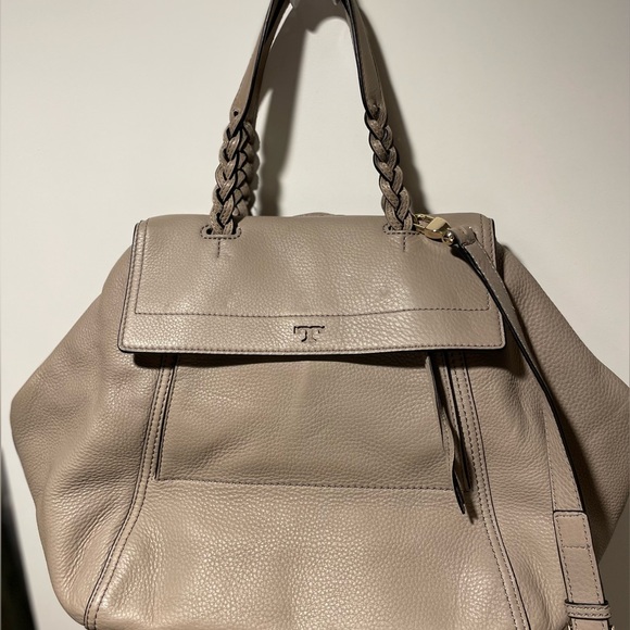 Tory Burch - half moon satchel - French grey - very gently used - Picture 8 of 9